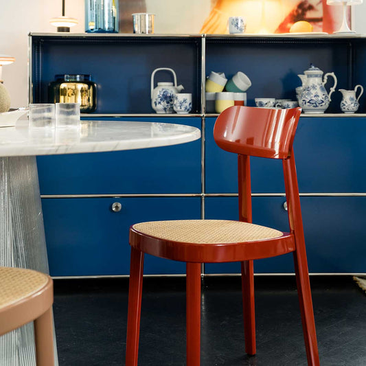 USM Medium Sideboard | Gentian Blue Lacquer Panels