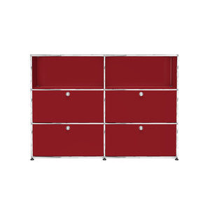 USM Medium Sideboard | Ruby Red Lacquer Panels