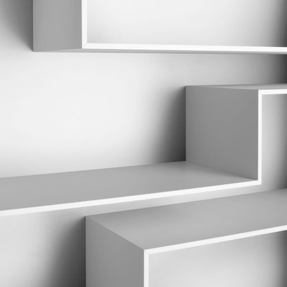 Melody Bookcase | White Lacquer Frame White Back Panel