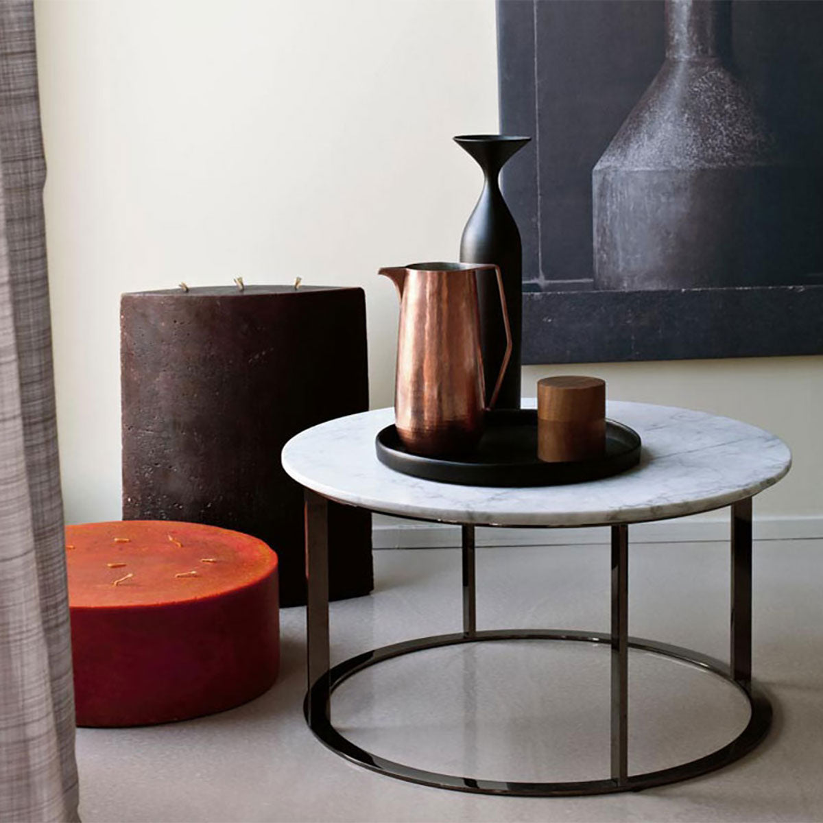 Mera Coffee Table Small | Bianco Carrara Marble Top