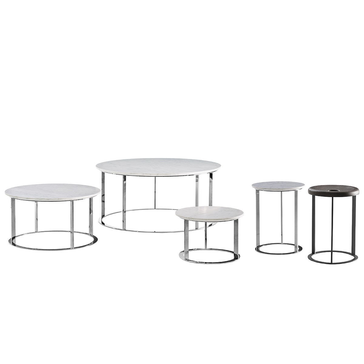 Mera Coffee Table Small | Bianco Carrara Marble Top