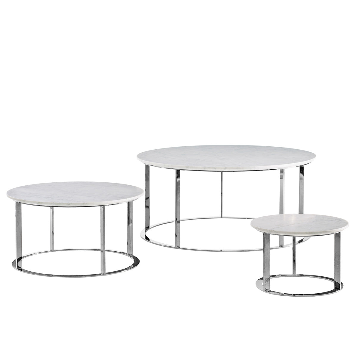 Mera Coffee Table Small | Bianco Carrara Marble Top