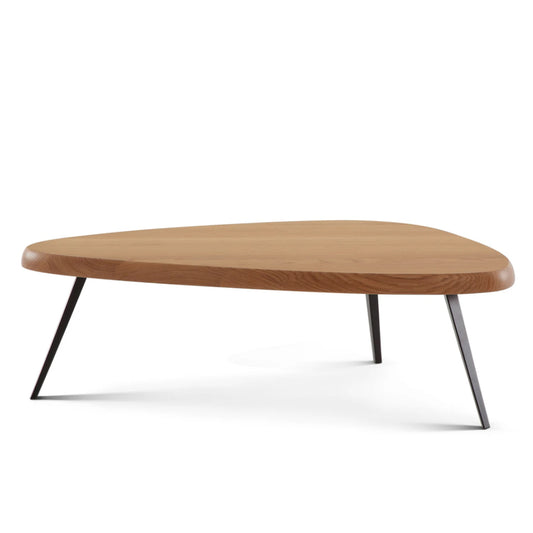 Mexique Table | Natural Oak Top with Gunmetal Grey Legs