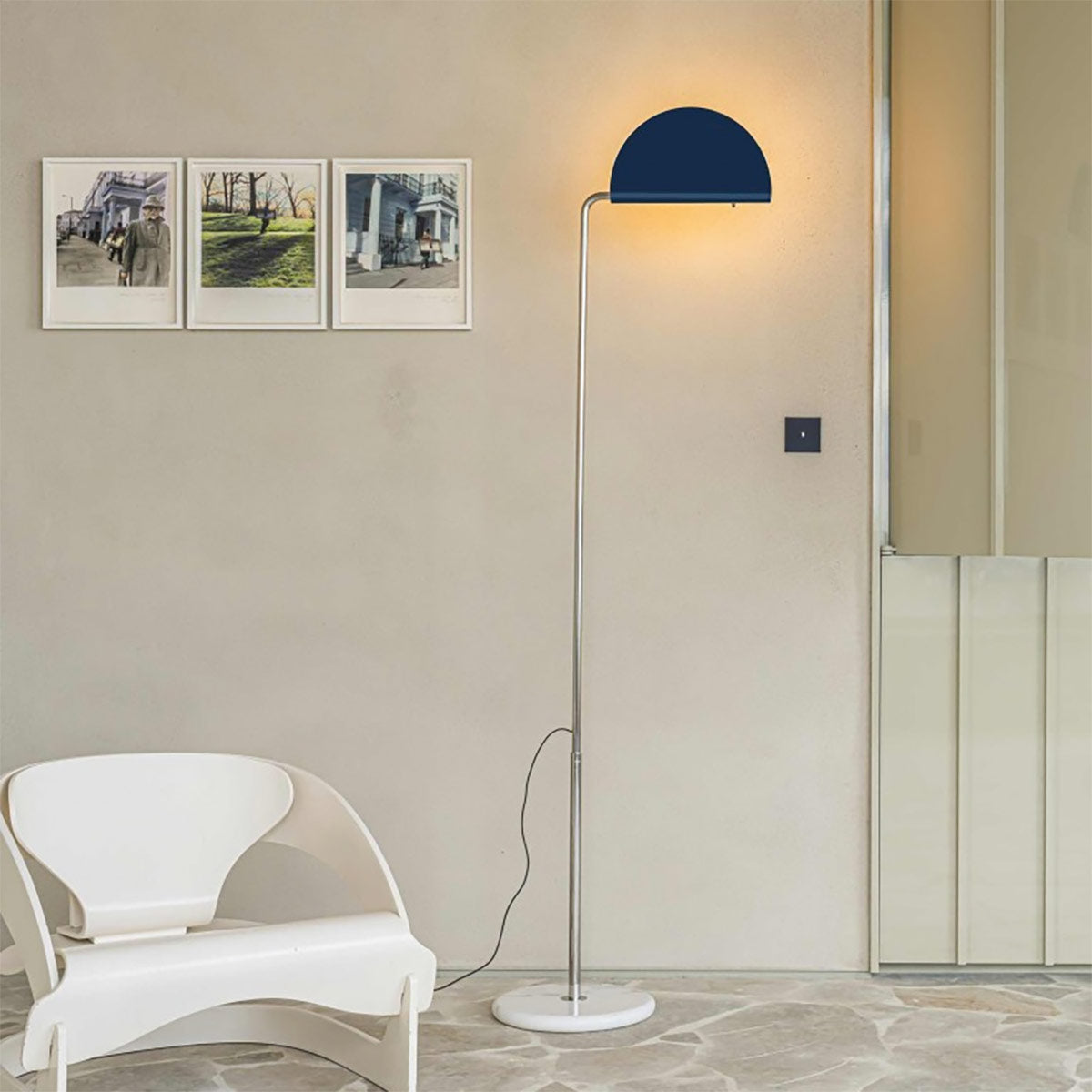 Mezzaluna Floor Lamp | White