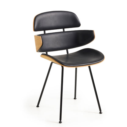 Midas Chair with Arms | Black Select Leather