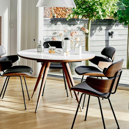 Midas Chair with Arms | Black Select Leather