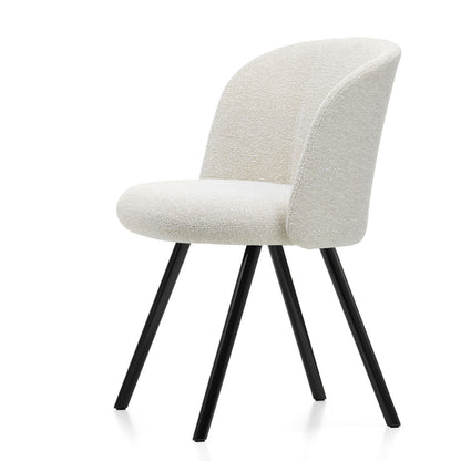 Mikado Side Chair | Nubia 01 Ivory and Pearl Fabric Upholstery