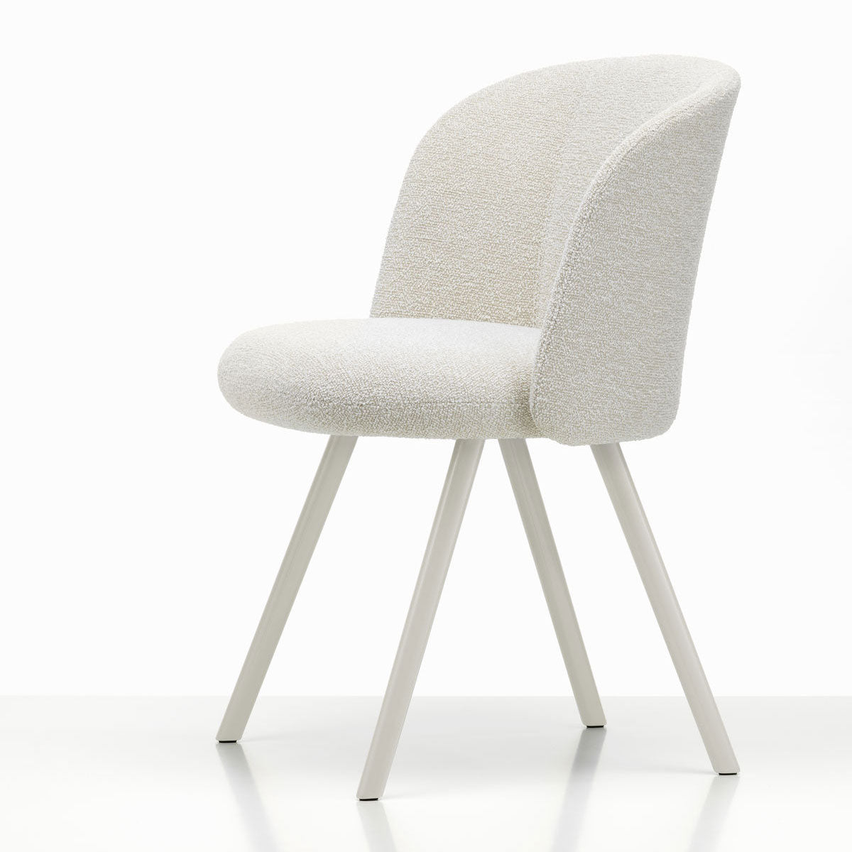 Mikado Side Chair | Nubia 01 Ivory and Pearl Fabric Upholstery