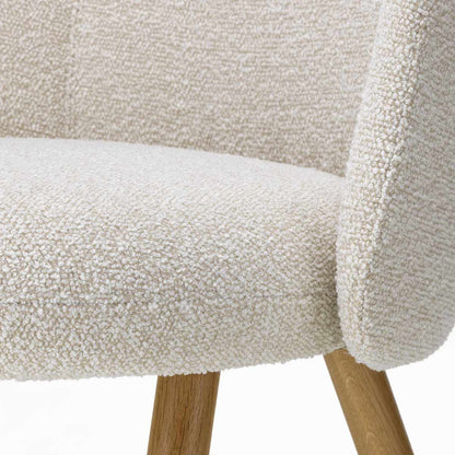 Mikado Side Chair | Nubia 01 Ivory and Pearl Fabric Upholstery
