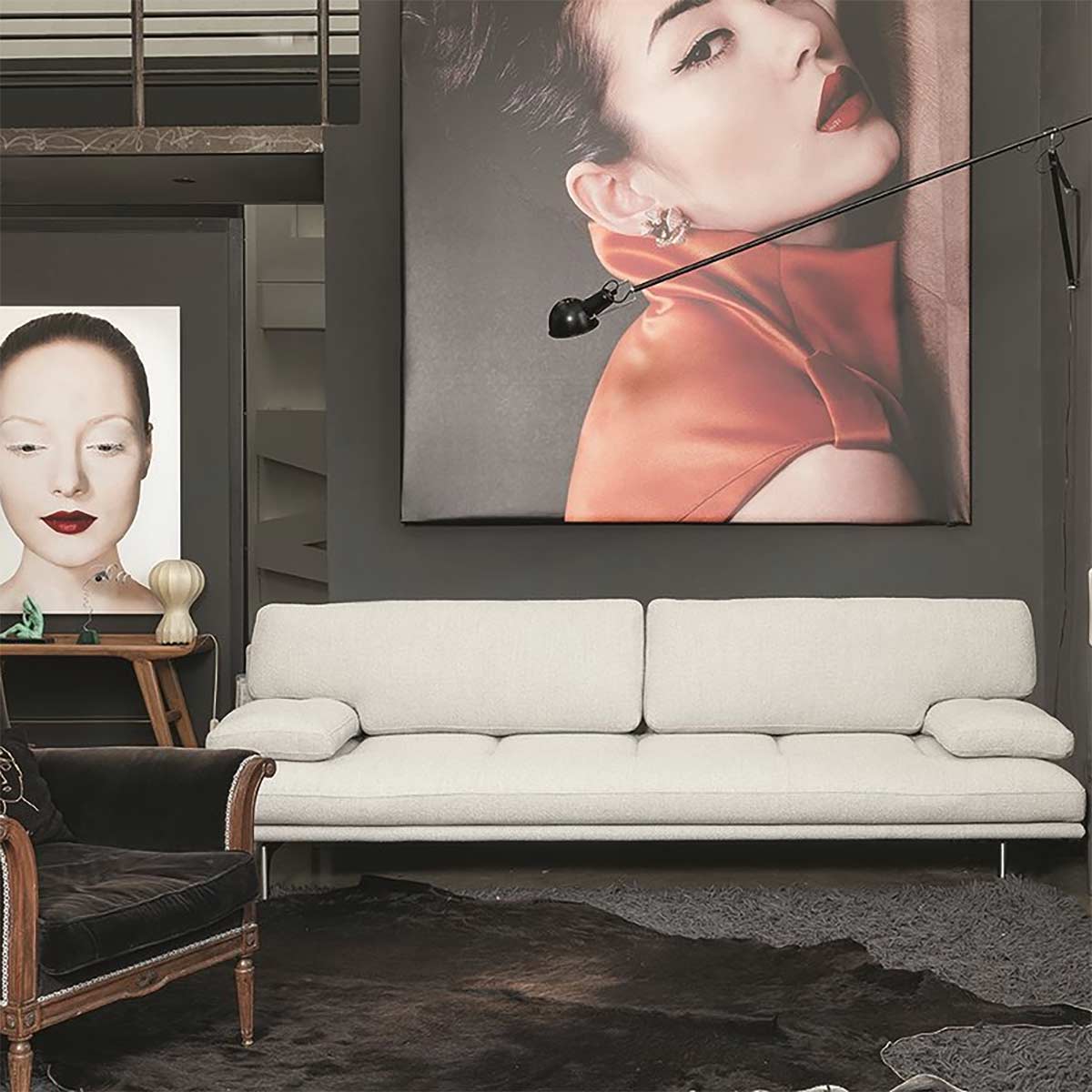 Milano + Sofa 270cm | Ecru 27702 Vins Fabric