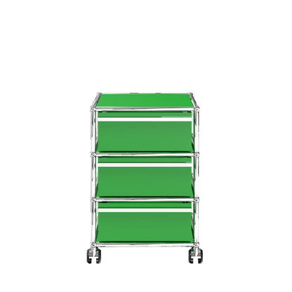 USM Mobile Pedestal | Green Lacquer Panels