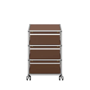USM Mobile Pedestal | Brown Lacquer Panels