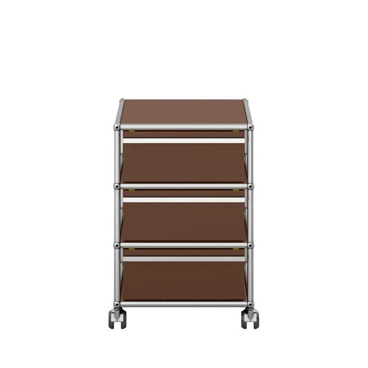 USM Mobile Pedestal | Brown Lacquer Panels