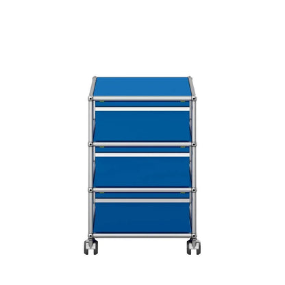 USM Mobile Pedestal | Gentian Blue Lacquer Panels