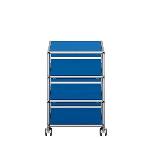 USM Mobile Pedestal | Gentian Blue Lacquer Panels