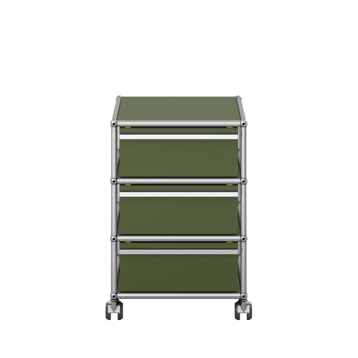 USM Mobile Pedestal | Olive Green Lacquer Panels