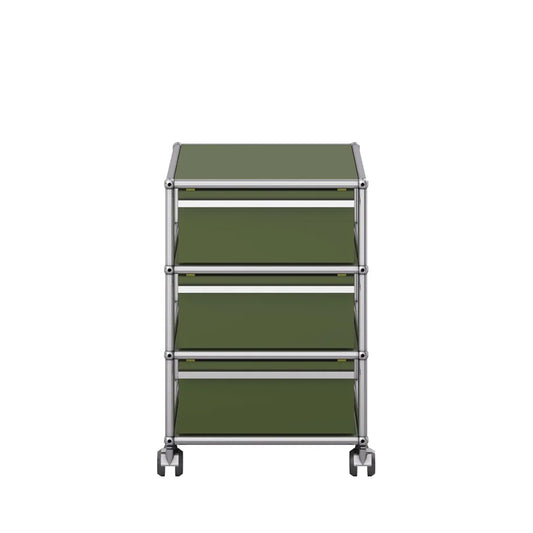 USM Mobile Pedestal | Olive Green Lacquer Panels