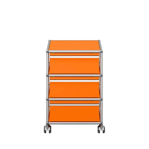 USM Mobile Pedestal | Orange Lacquer Panels