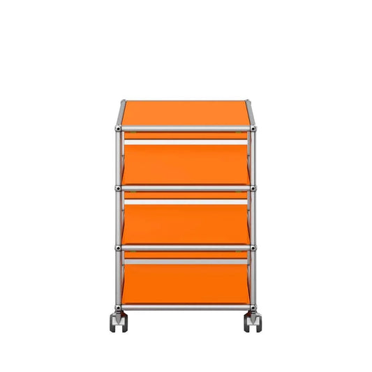 USM Mobile Pedestal | Orange Lacquer Panels