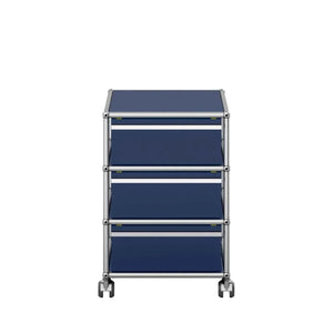 USM Mobile Pedestal | Steel Blue Lacquer Panels