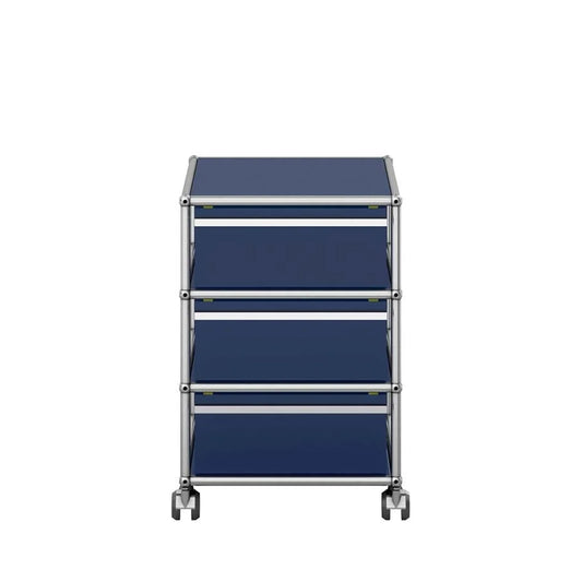 USM Mobile Pedestal | Steel Blue Lacquer Panels