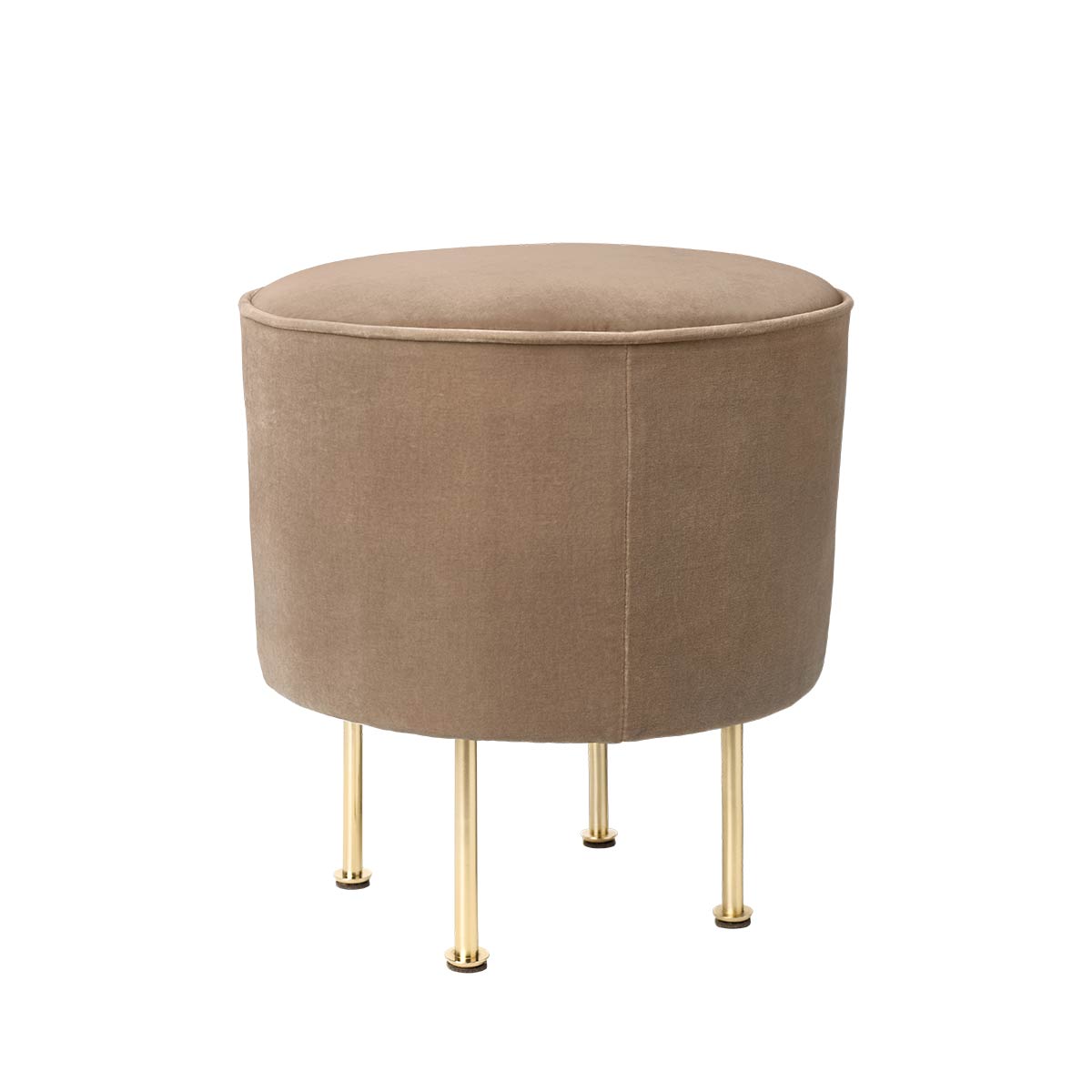Modern Line Pouffe 38cm | Saffron 454 Canvas Upholstery