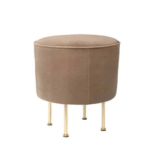 Modern Line Pouffe 38cm | Saffron 454 Canvas Upholstery