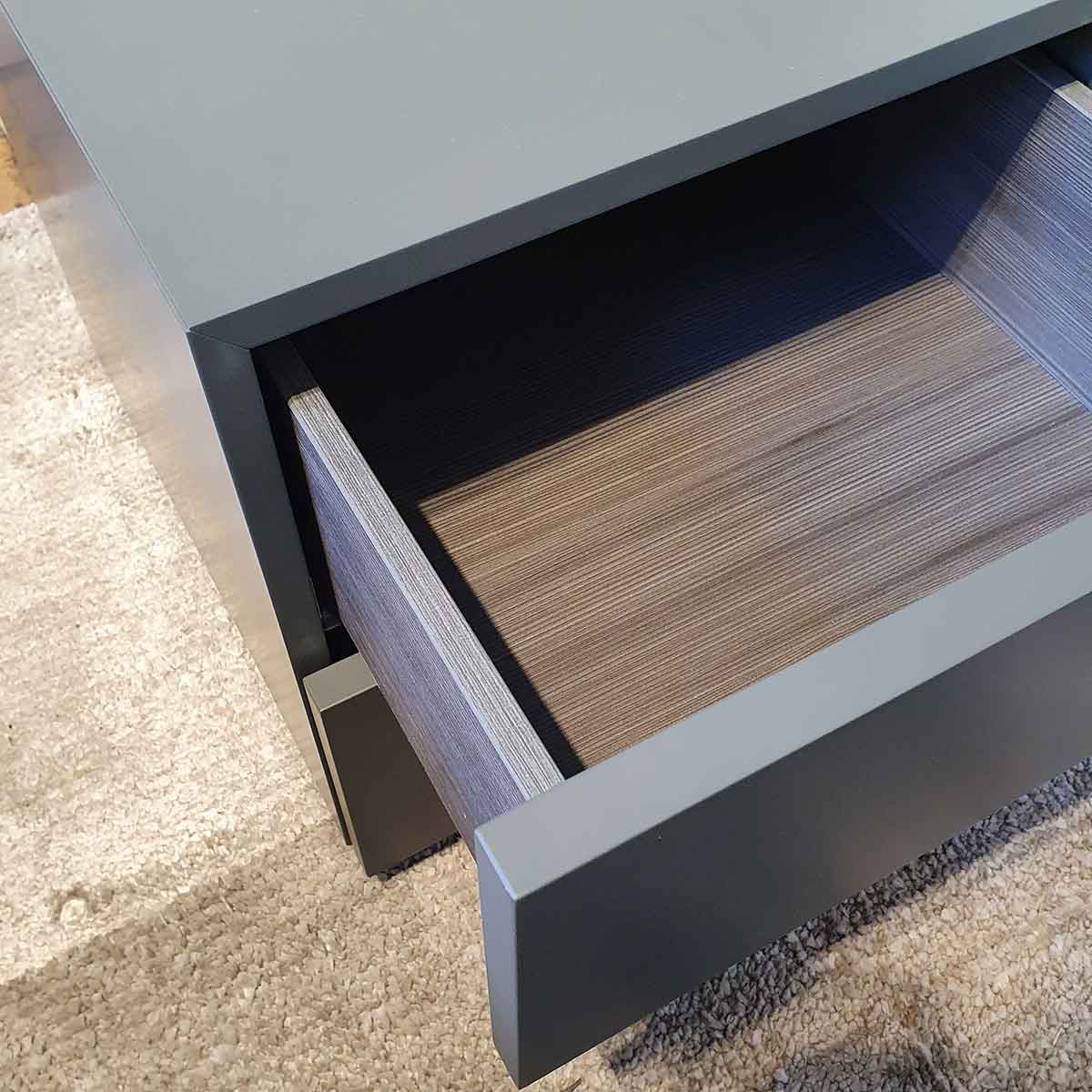 Modern Bedside Drawers | Matt Lacquer L06 London Grey