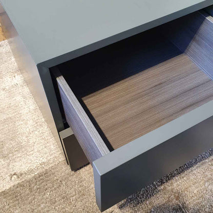 Modern Bedside Drawers | Matt Lacquer L06 London Grey