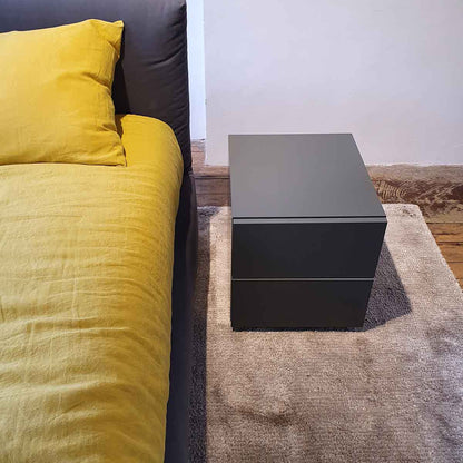 Modern Bedside Drawers | Matt Lacquer L06 London Grey