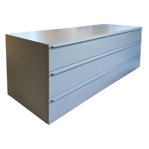 Modern 3 Drawers Wide | Matt Lacquer L02 Pearl Grey