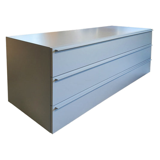 Modern 3 Drawers Wide | Matt Lacquer L02 Pearl Grey
