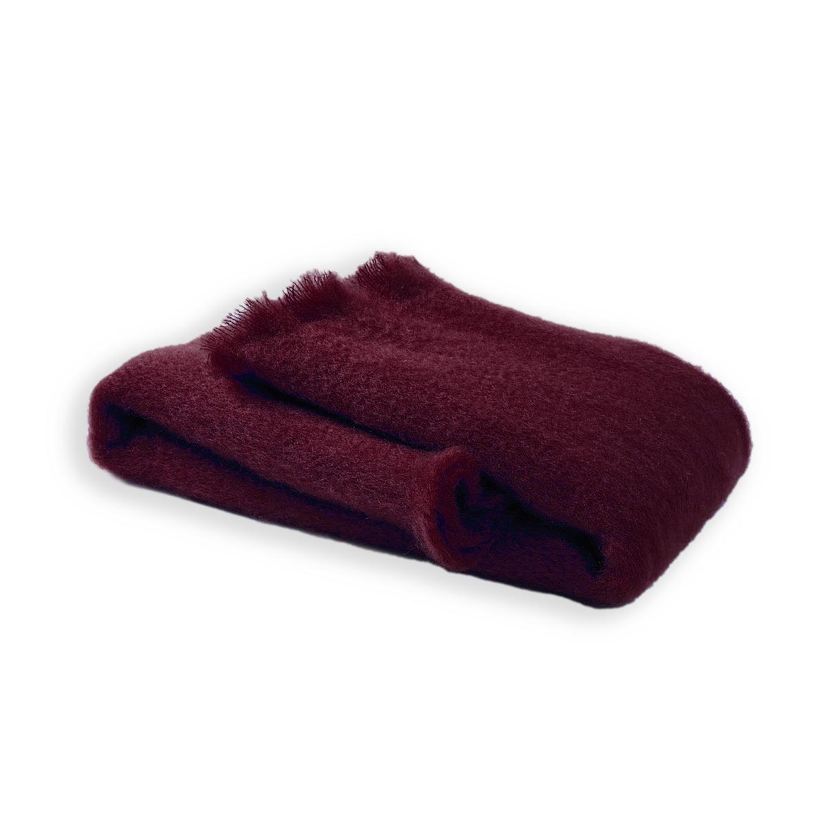 Mohair Lisos Throw | Burgundy Ref 512
