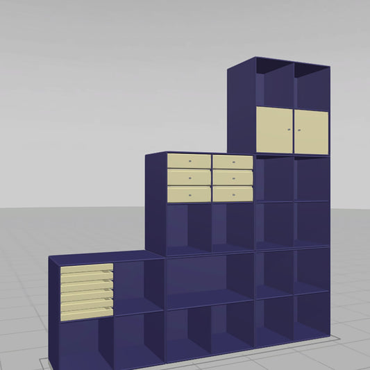 Montana 6 Units on Plinths | Monarch Blue Units on Plinths