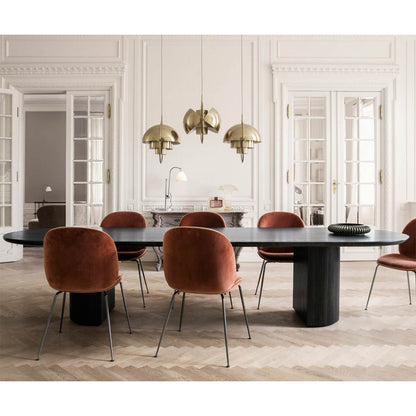 Moon Elliptical Dining Table | Black Stained Oak