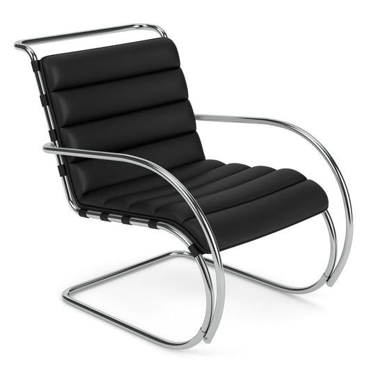 MR Armchair Bauhaus Edition | Black Bellagio BEL01 Leather