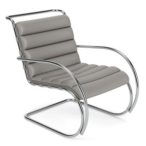 MR Armchair Bauhaus Edition | Charcoal Bellagio BEL06 Leather