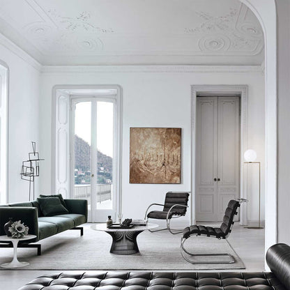 MR Armchair Bauhaus Edition | Black Bellagio BEL01 Leather