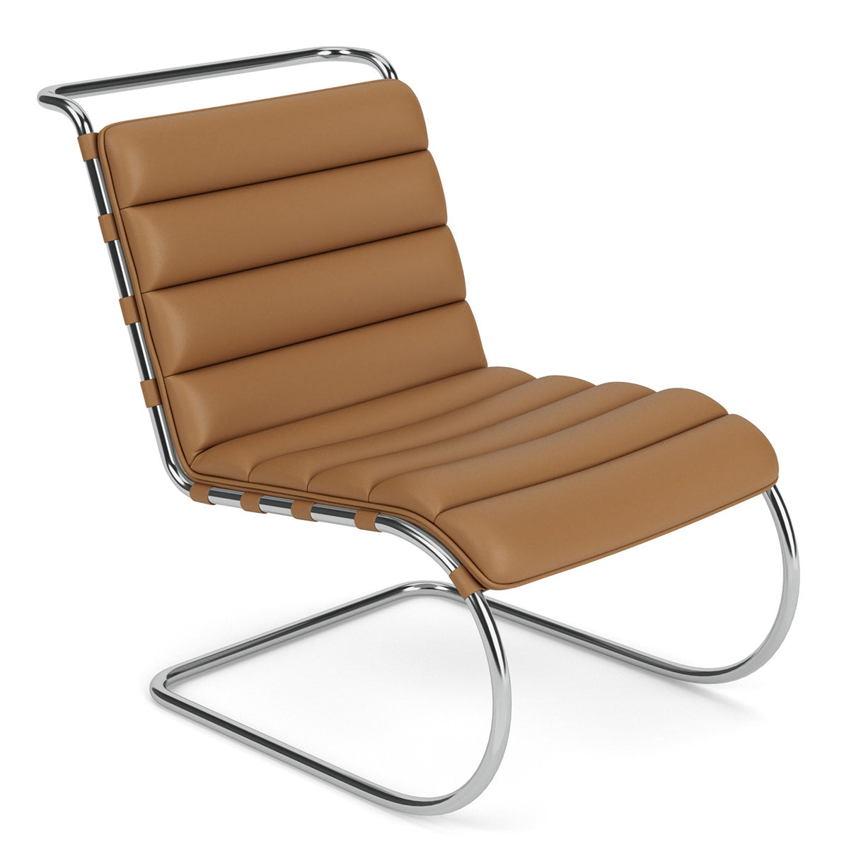 MR Armless Chair Bauhaus Edition | Cognac Bellagio BEL04 Leather