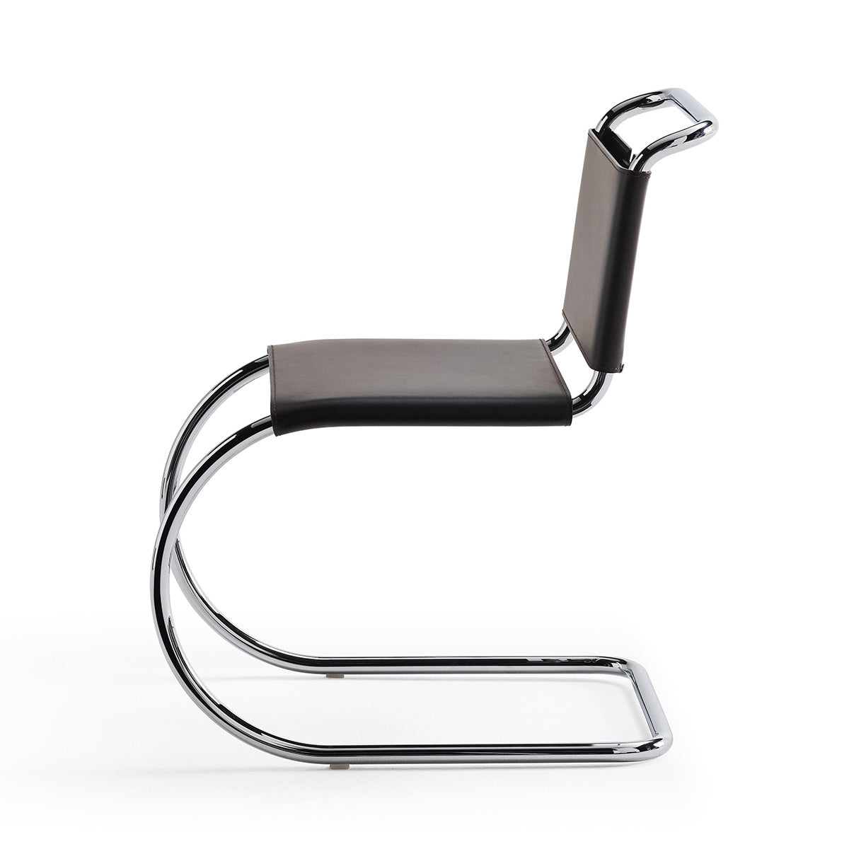 MR Side Chair | Black Cowhide Sling