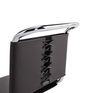 MR Side Chair | Black Cowhide Sling