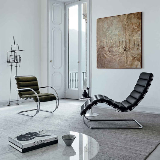 MR Chaise Bauhaus Edition | Black Bellagio BEL01 Leather