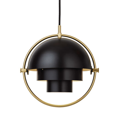 Multi-Lite Pendant Lamp | Brass Frame Soft Black Shade