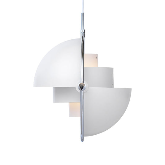 Multi-Lite Pendant Lamp | Chrome Frame White Shade