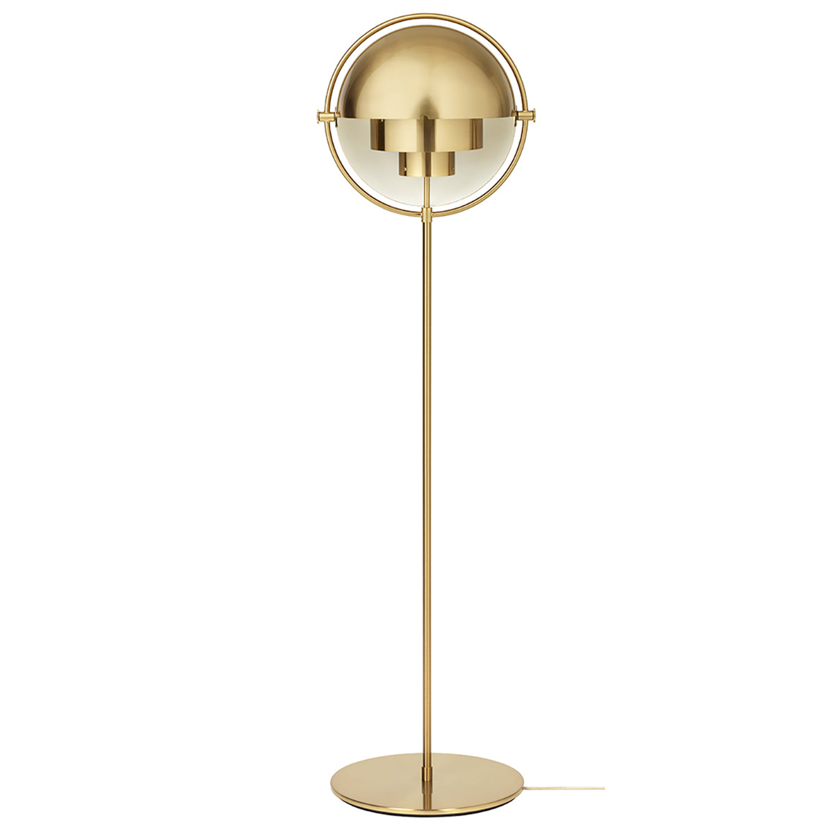 Multi-Lite Floor Light | Brass Shade