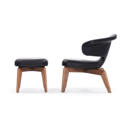 Munich Dining Chair with Arms | Black Classic Leather Upholstery