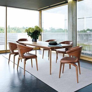 Munich Dining Chair with Arms | Cognac Classic Leather Upholstery