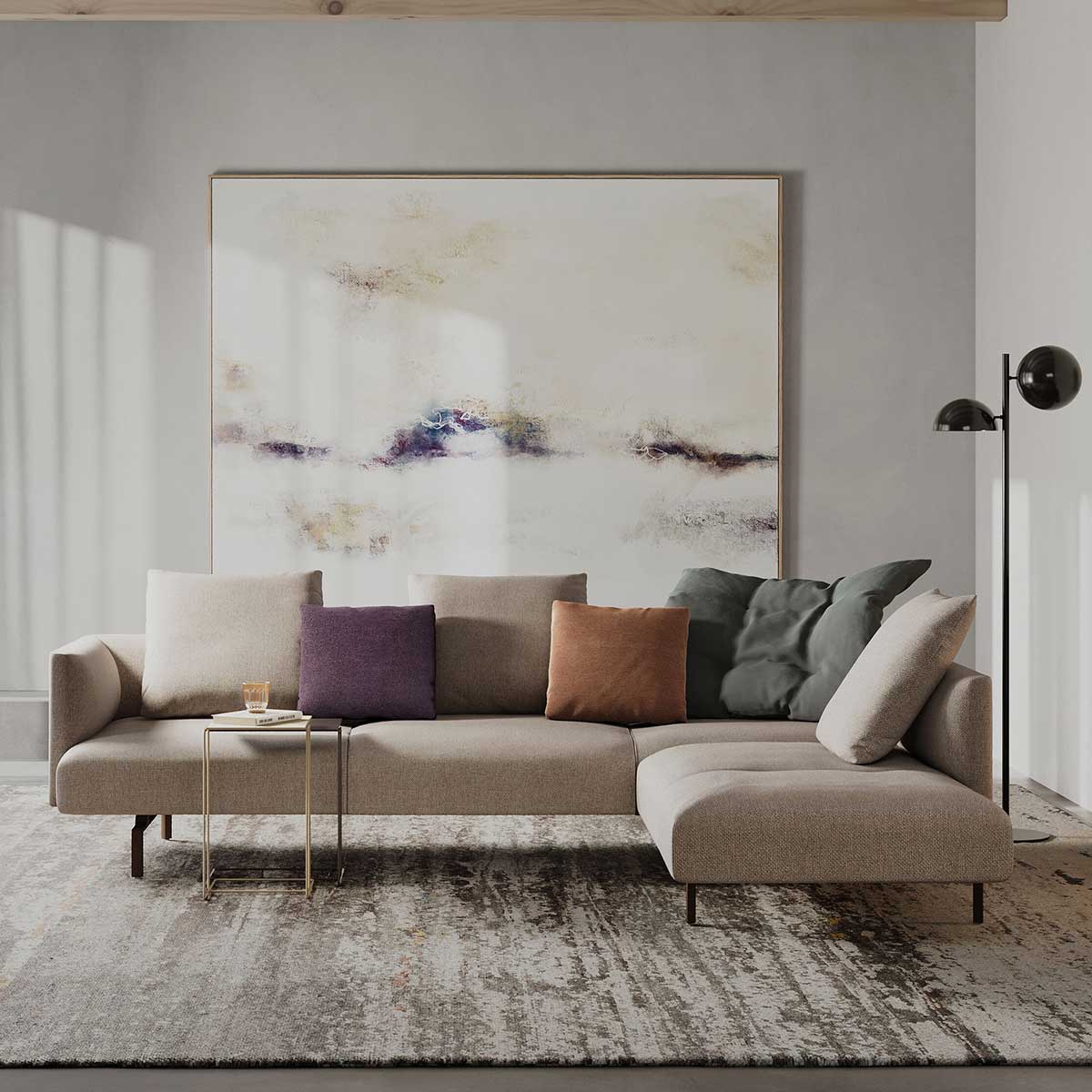 Muud Sofa with Swivel Récamière | Sahara 7855 Togba Fabric