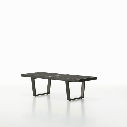 Nelson Bench 1220mm | Black Stained Ash Slatted Top