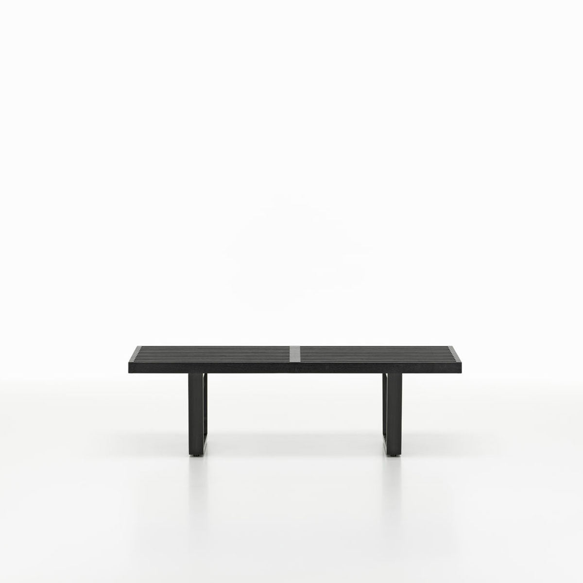 Nelson Bench 1220mm | Black Stained Ash Slatted Top
